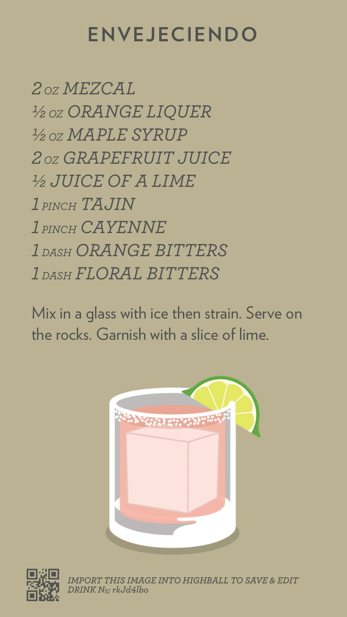 Recipe for Envejeciendo