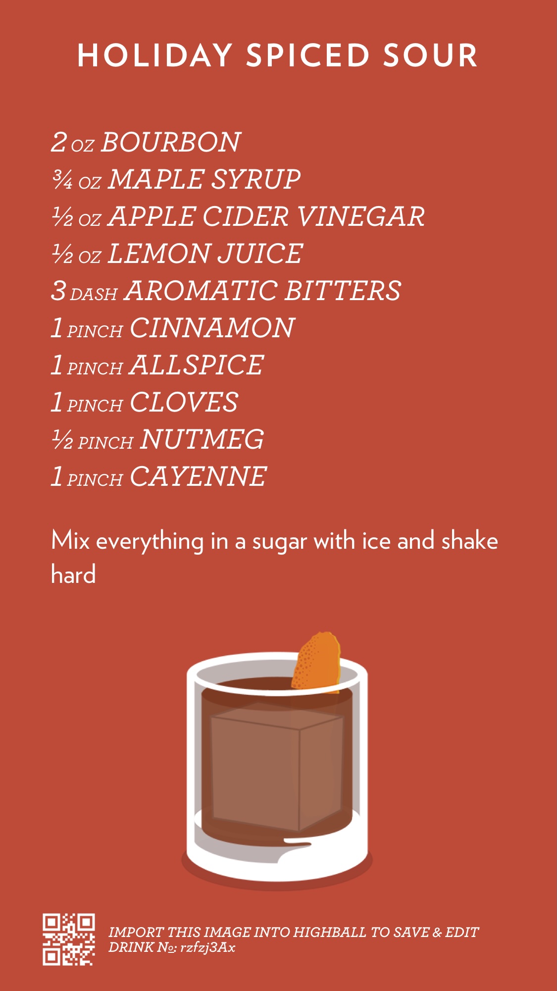 Recipe for Holiday Spiced Sour